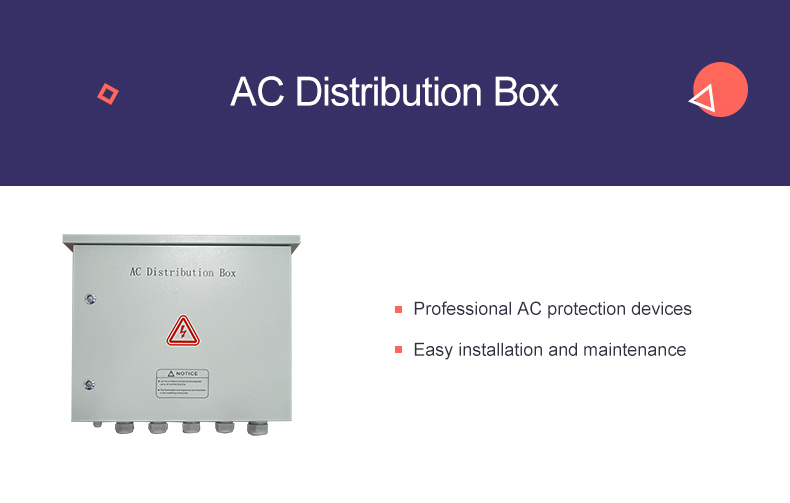 Caja de distribución del sistema solar de techo