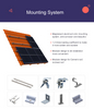 Instalación Partes del sistema de energía solar para techo de uso doméstico